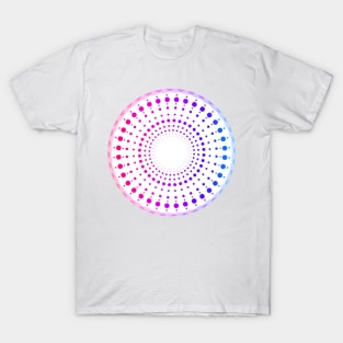 Geometric Pink/Blue Spiral T-Shirt